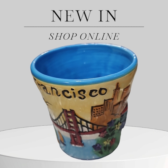Hand-Painted San Francisco Golden Gate Ceramic Mug, Excellent Condition - Picture 3 of 5